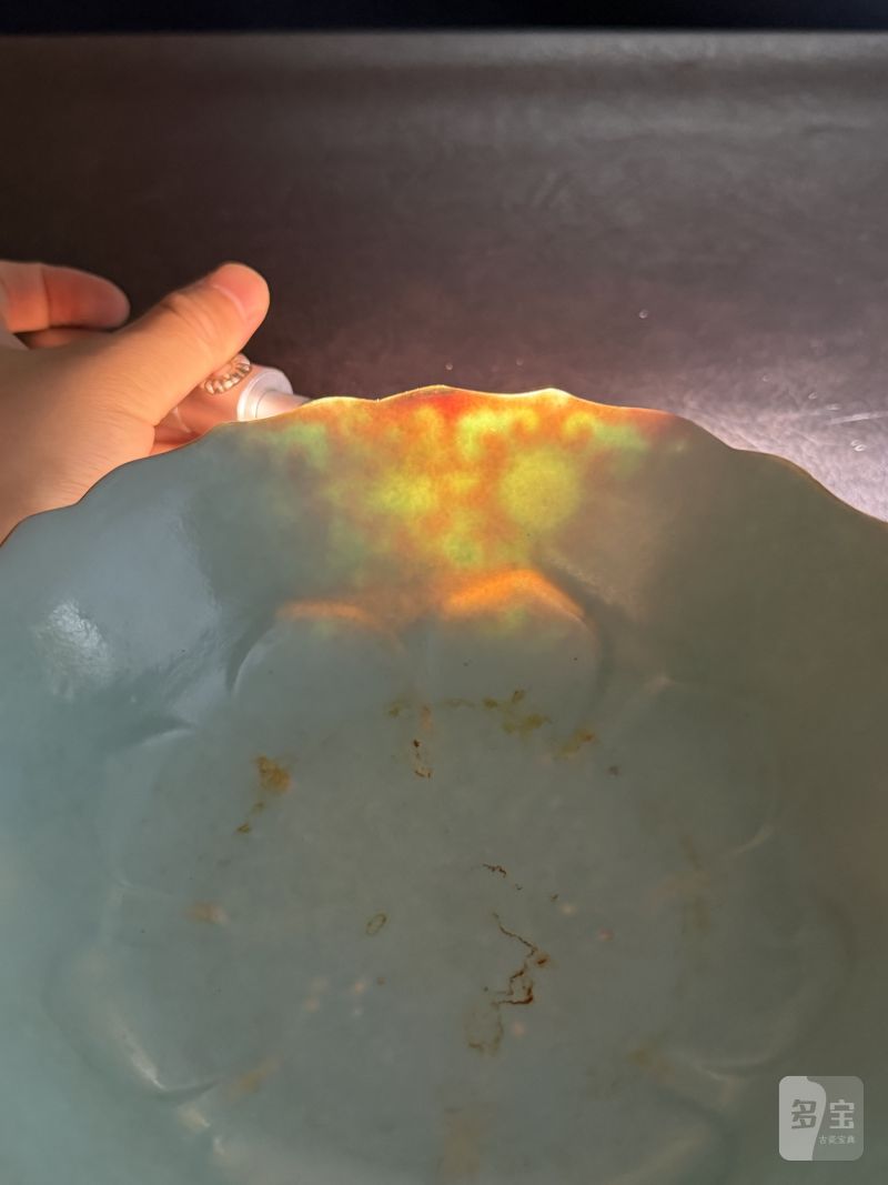 清道光 “嶰竹主人造”珊瑚红地粉彩花卉莲瓣碗 - 图14